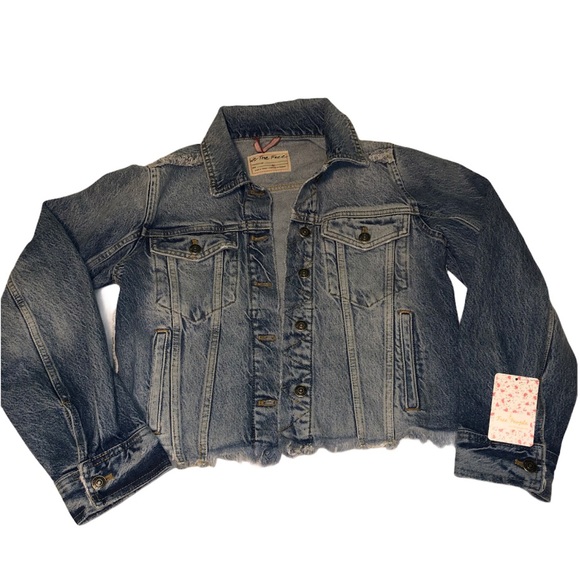 Free people denim jean jacket xs - new